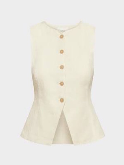 Aritzia Wilfred Regal Linen Vest